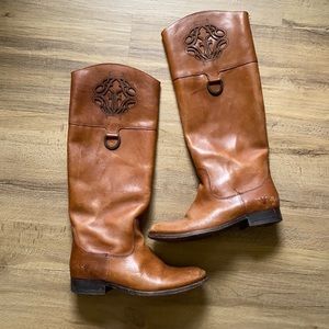 Frye tall brown boots size 7